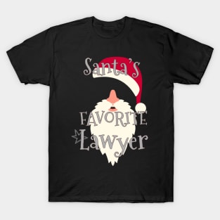 Attorney Time Santa'S Favorite Lawyer T-Shirt